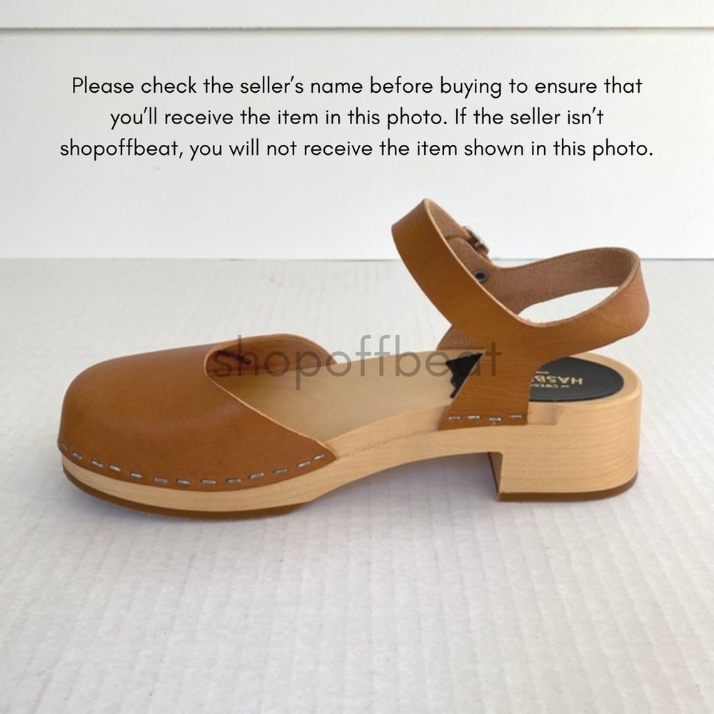 NEW Swedish Hasbeens New Covered Sandal Clog Nature 36 - Picture 8 of 15